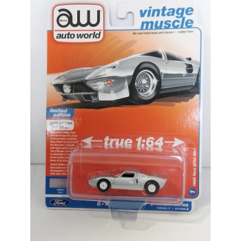 Auto World 1:64 Ford GT40 MK1 1965 custom silver